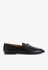 Double T Ring Grained Leather Loafers