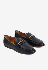 Double T Ring Grained Leather Loafers