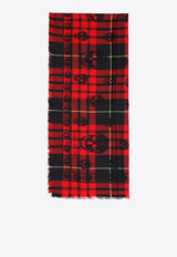 Tartan Skull Wool Scarf