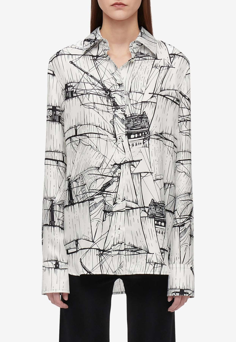 Veliero Print Silk Shirt