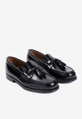 Brushed Leather Loafers with Tassels