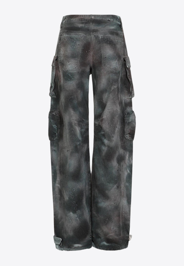 Fern Stained Camouflage Cargo Jeans