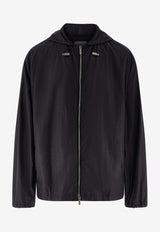 Gancini Jacquard Zip-Up Rain Jacket