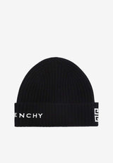 Logo-Embroidered Ribbed Beanie