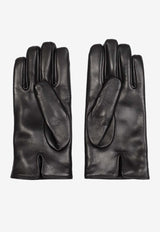 Logo Leather Gloves