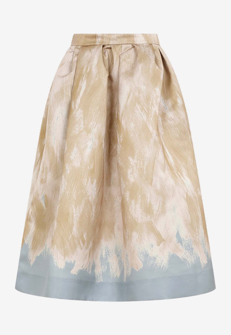Soni Printed Midi Skirt