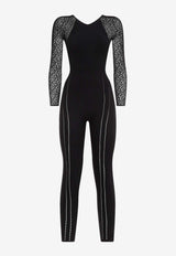 Net Fitted Jumpsuit