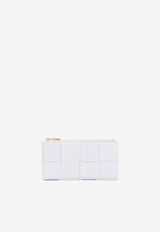 Bi-Fold Intrecciato Leather Zip Wallet