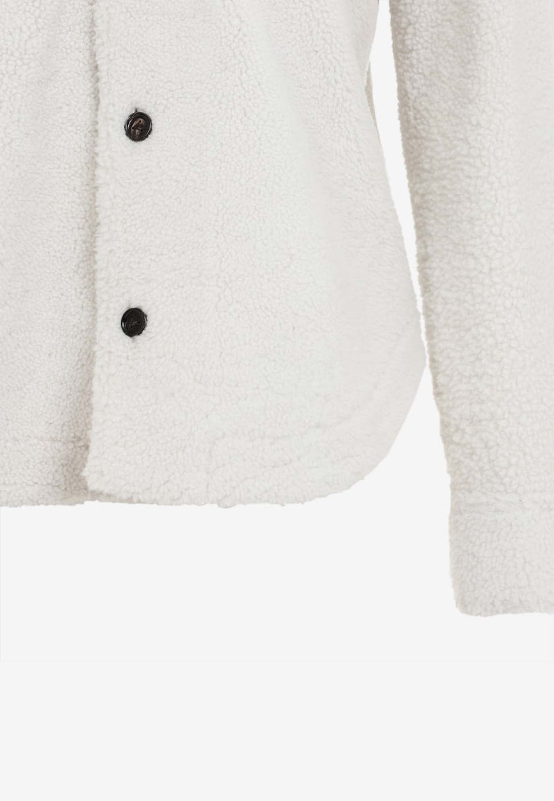 Pointed-Collar Shearling Jacket