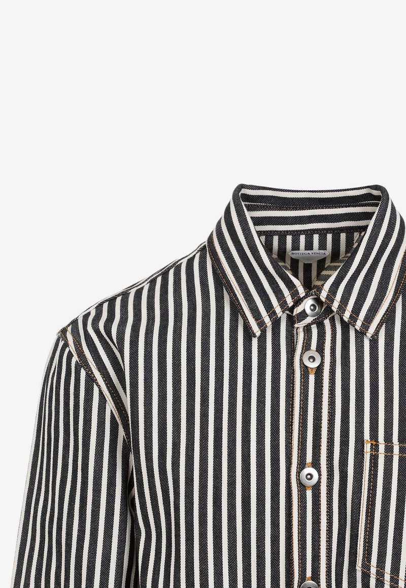 Striped Denim Overshirt