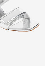 Perni 90 Sandals in Metallic Nappa Leather