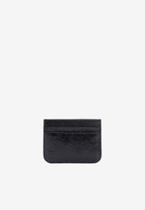 Logo-Plaque Leather Cardholder