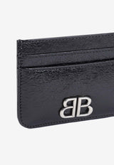 Logo-Plaque Leather Cardholder