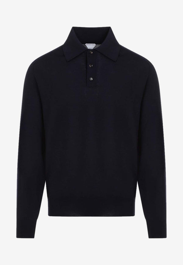 Long-Sleeved Polo Sweater