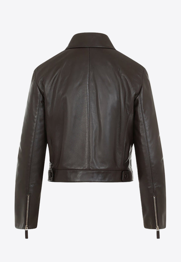 Leather Bomber Jacket