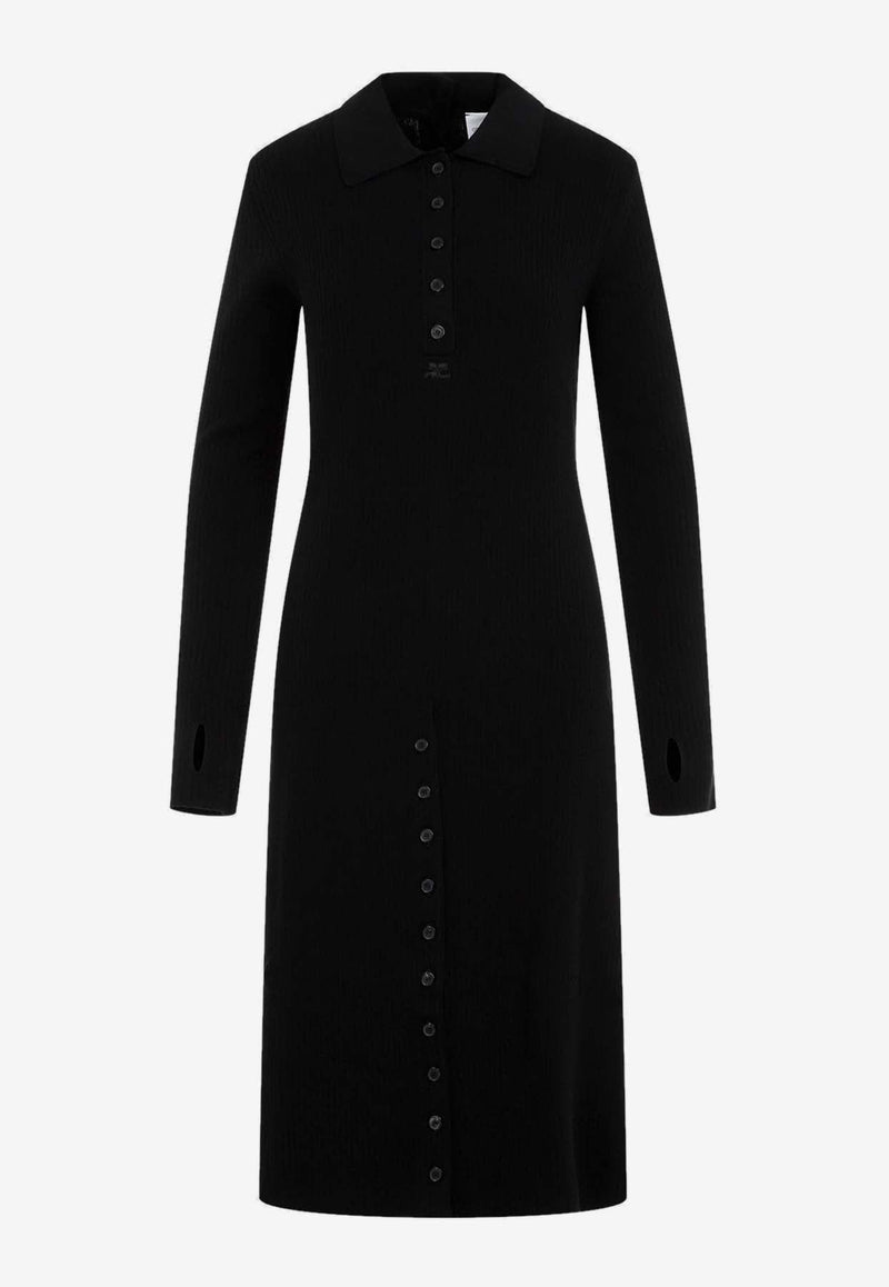 Polo Knit Midi Dress