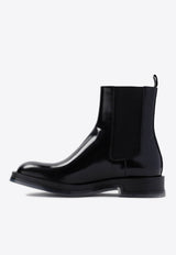 Patent Leather Chelsea Boots