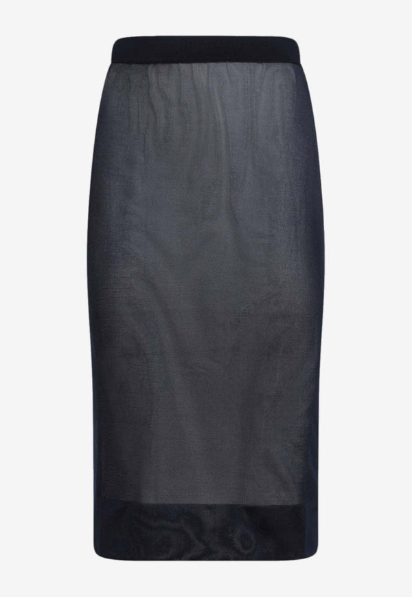 High-Rise Pencil Midi Skirt