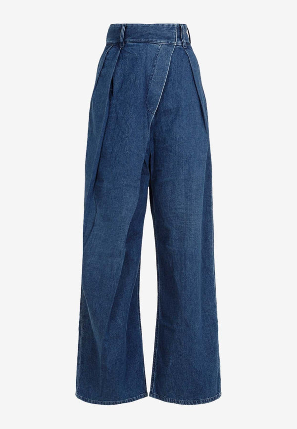 High-Rise Wrap Jeans