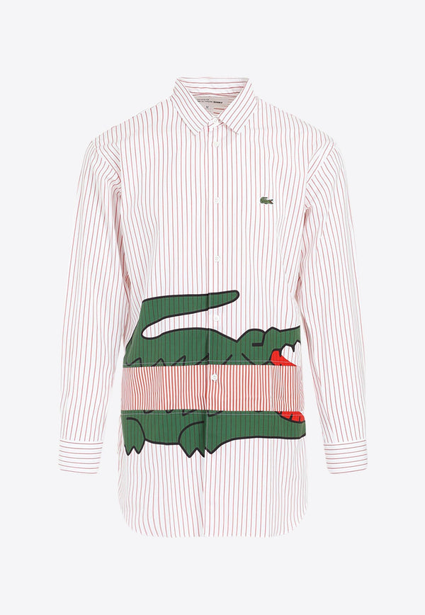 X Lacoste Logo Striped Shirt