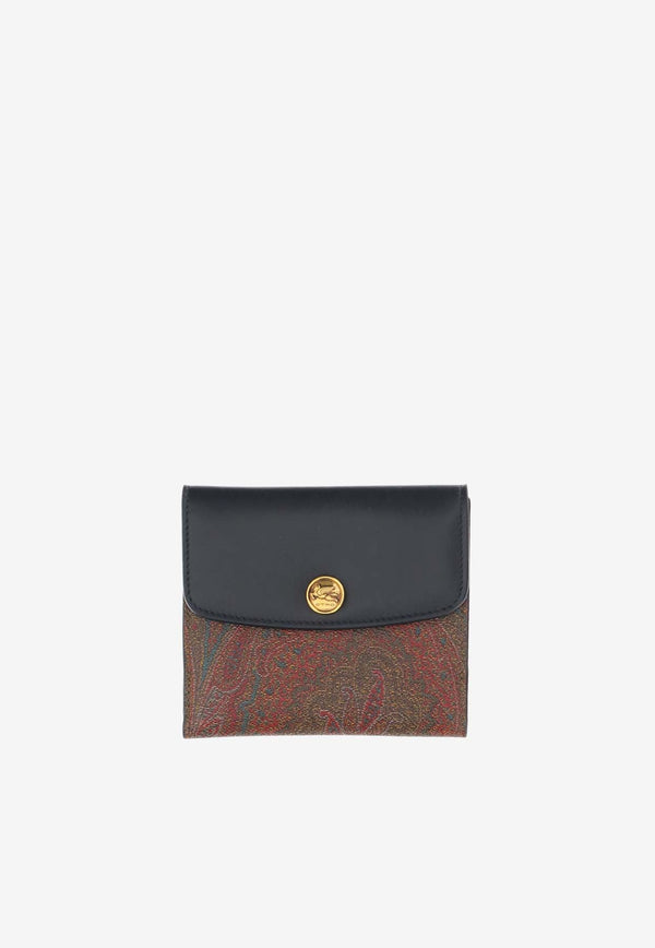 Paisley Jacquard Leather Wallet
