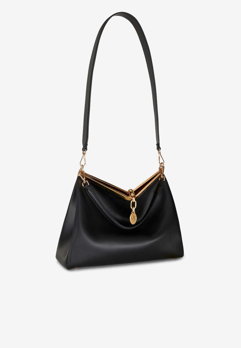 Large Vela Leather Shoulder Bag