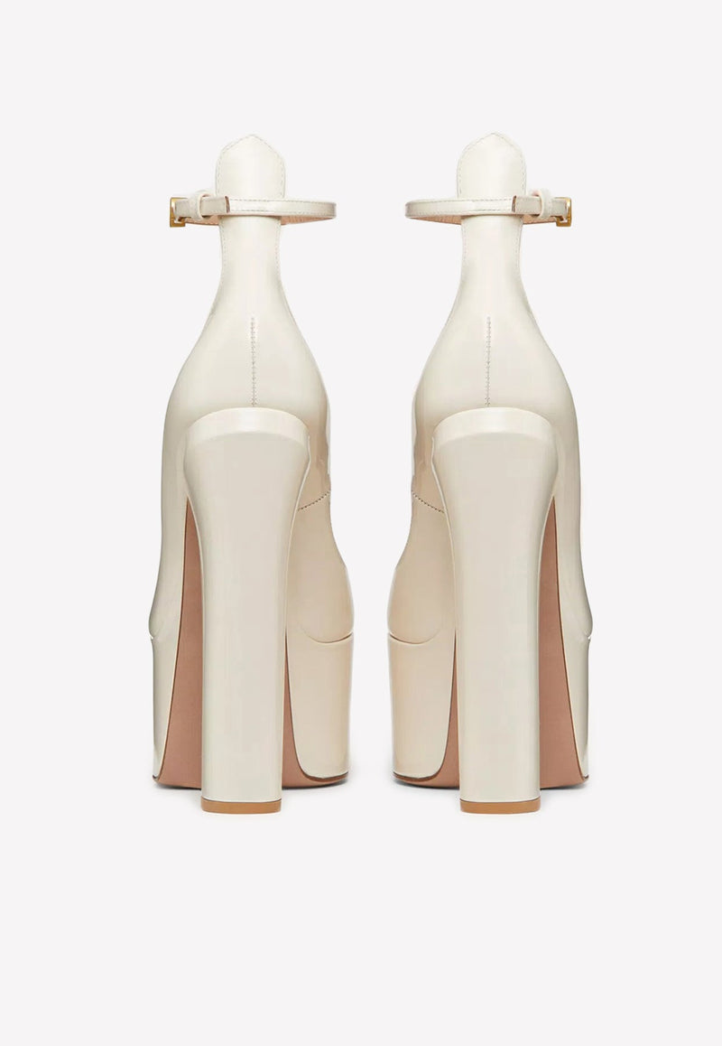 Tan-Go 155 Platform Pumps in Patent Leather