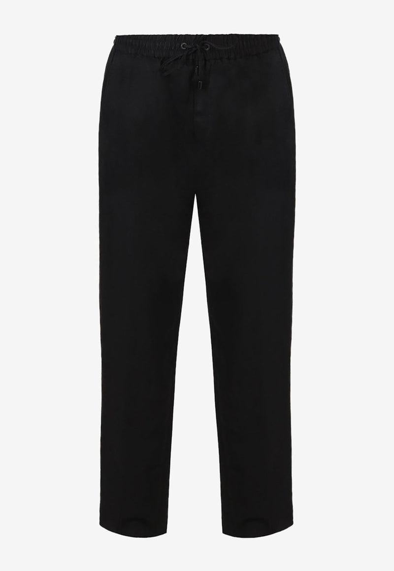 Drawstring Straight-Leg Pants