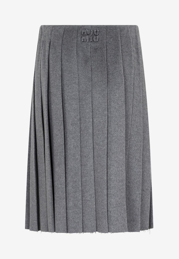 Wool Pleated Skirt