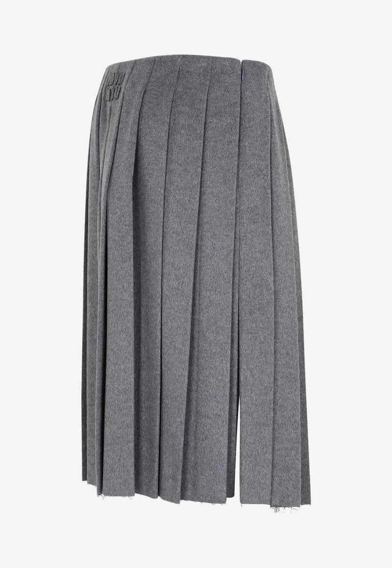 Wool Pleated Skirt