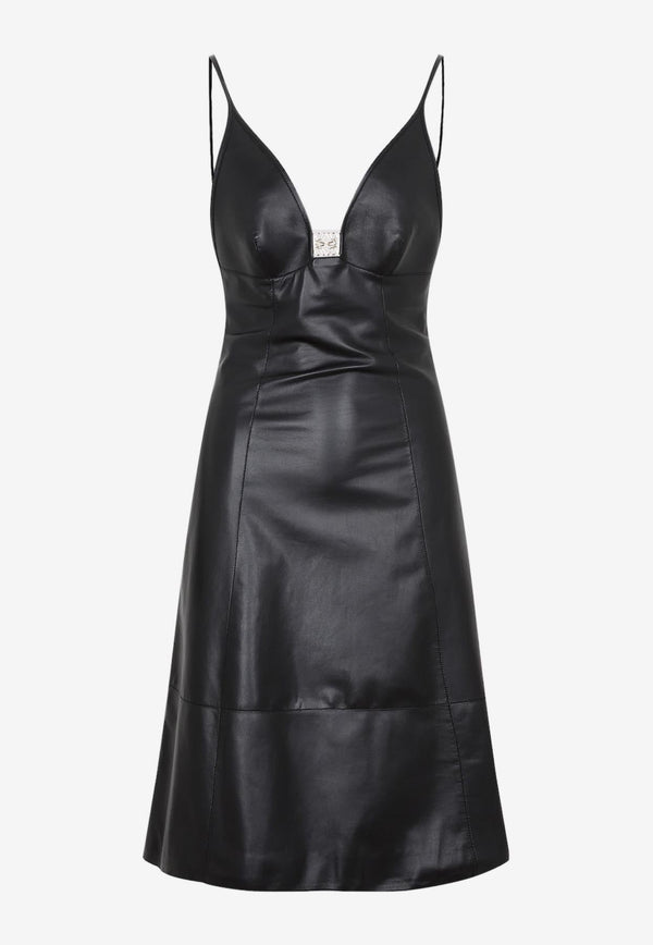 Anagram Midi Leather Dress