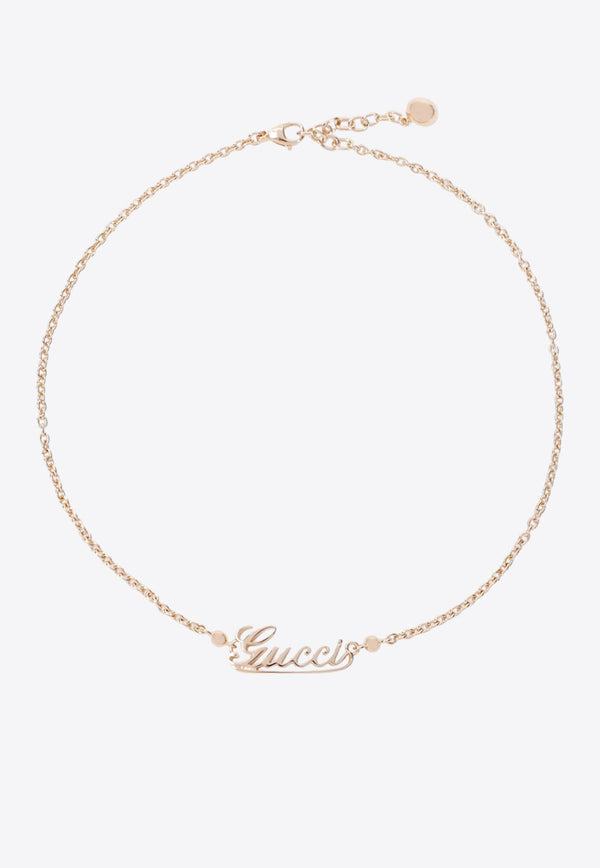 Logo Lettering Chain Necklace