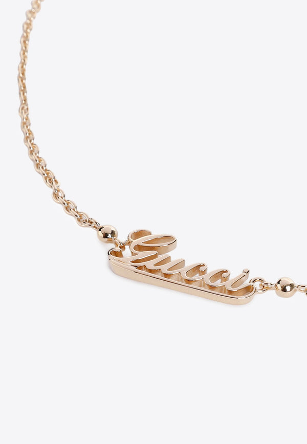 Logo Lettering Chain Necklace