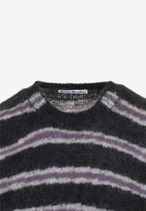 Mohair-Blend Striped Sweater