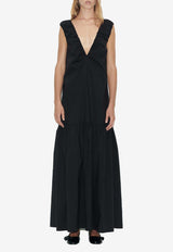 Cyprus Deep V-neck Maxi Dress