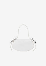 Small Orb Crackled Leather Shoulder Bag