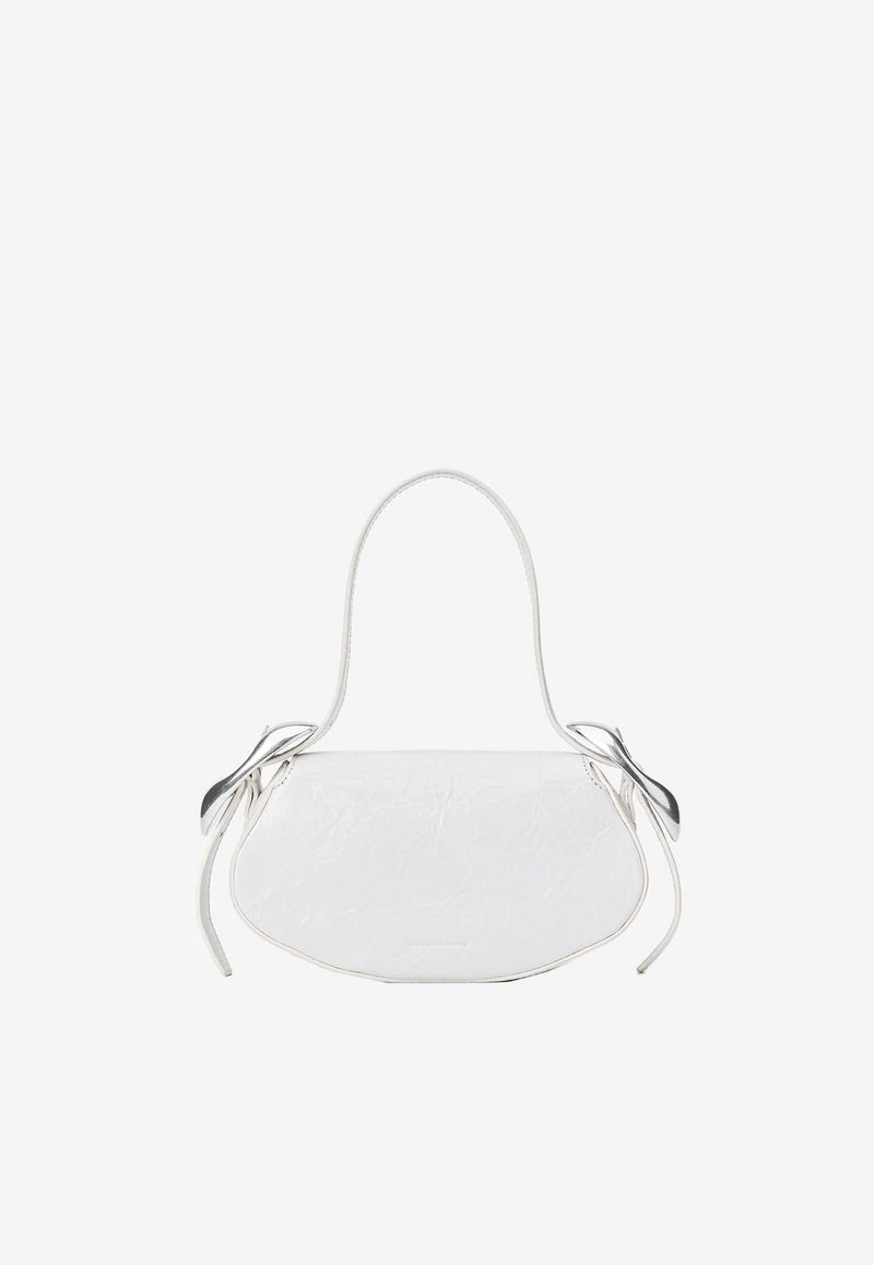 Small Orb Crackled Leather Shoulder Bag