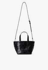 Small Punch Tote Bag in Crackle Patent Leather