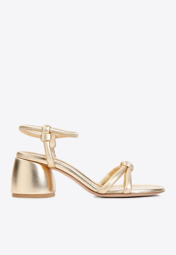 Cassis 60 Sandals in Metallic Nappa Leather