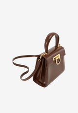 Small Iconic Top Handle Bag in Calf Leather