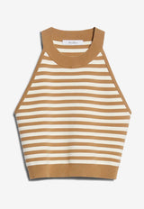 Tenna Striped Halterneck Top