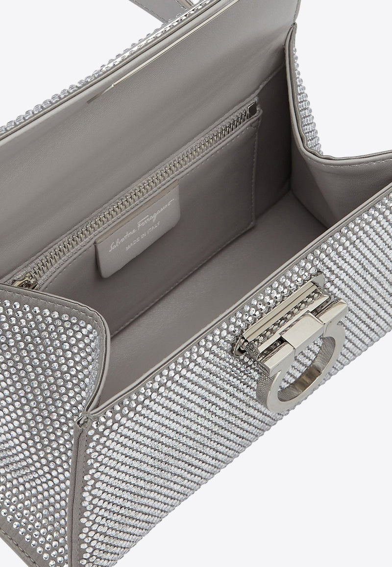 Iconic Crystal-Embellished Top Handle Bag