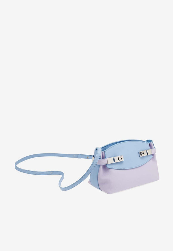 Hug Bi-Color Crossbody Bag in Calf Leather