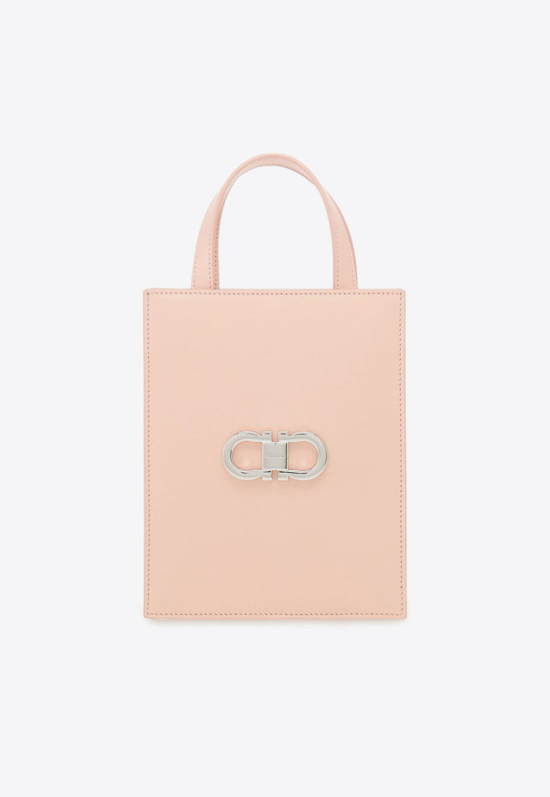 Mini Double Gancini Tote Bag