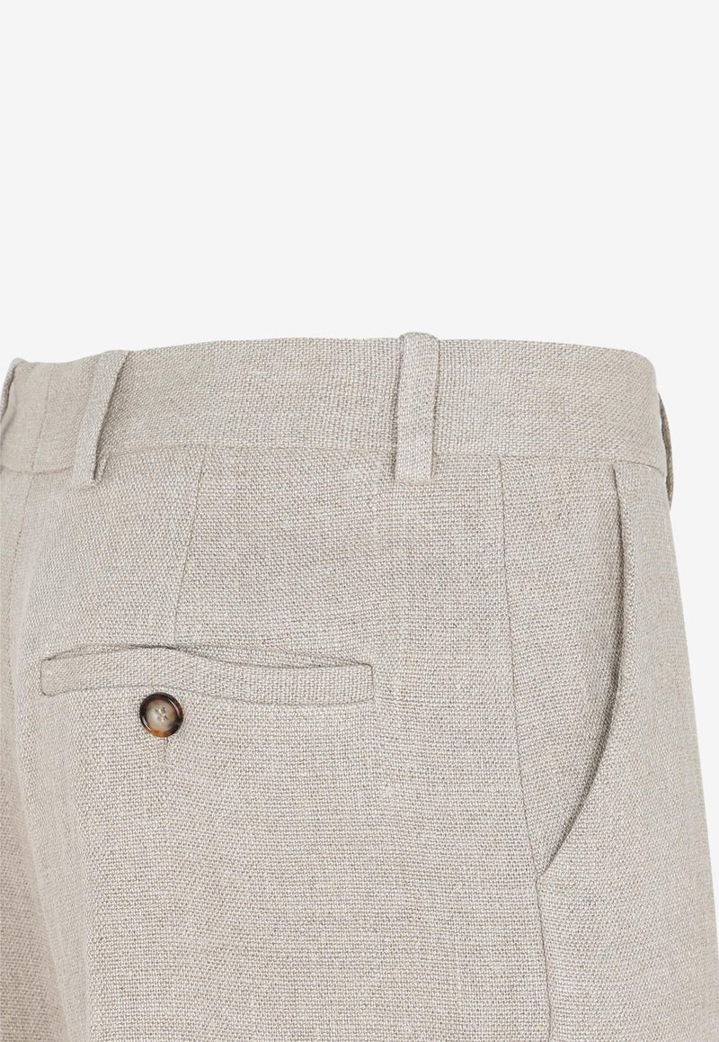 Linen Straight-Leg Pants