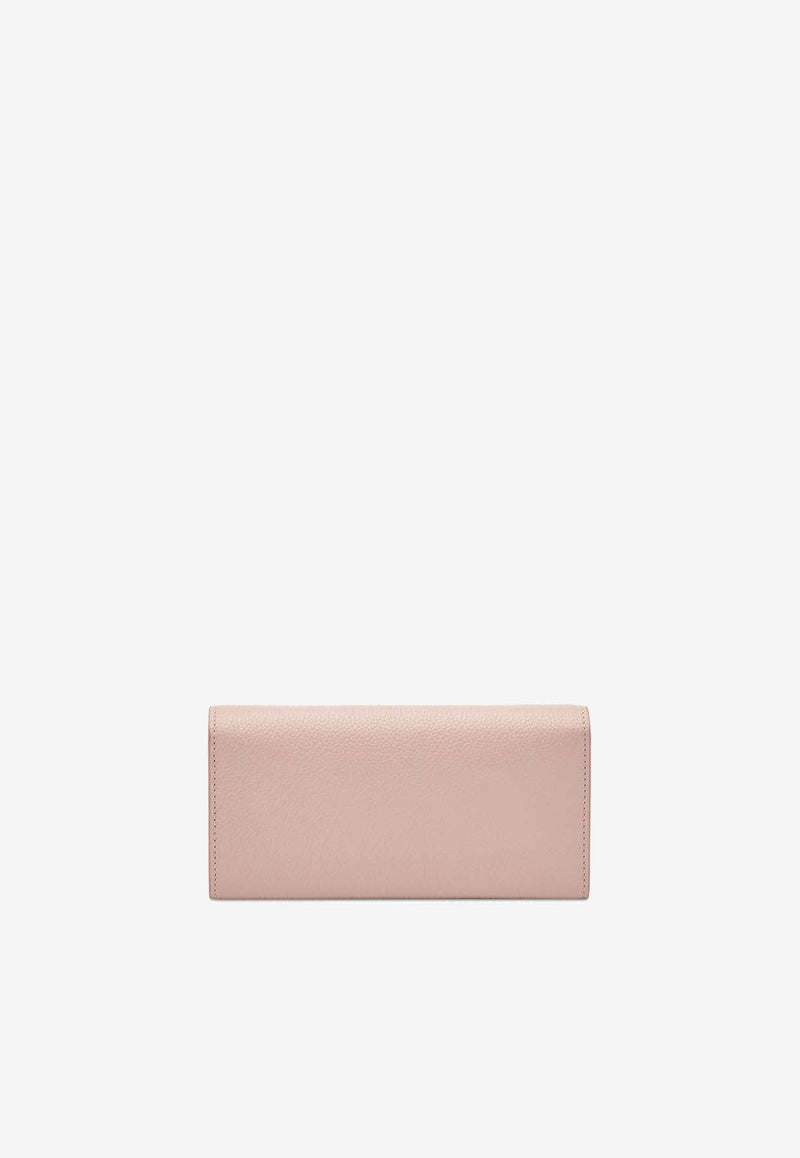 Gancini Grained Leather Chain Clutch