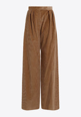 Gilly Wide-Leg Velvet Pants