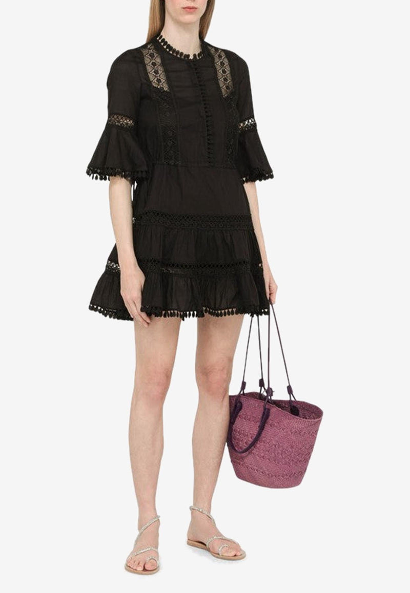 Agatha Lace-Trimmed Mini Dress