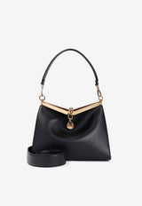 Medium Vela Leather Shoulder Bag