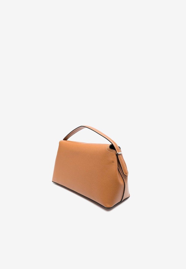 T-Lock Leather Top Handle Bag